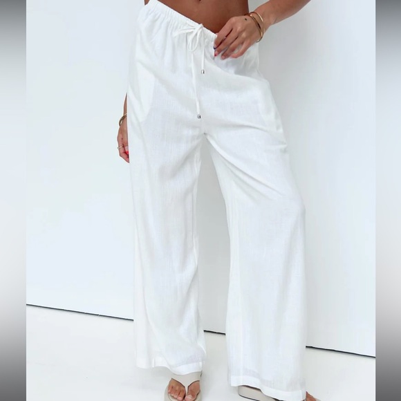 Princess Polly Ogilvie Pants White Size US 4 - Picture 2 of 4